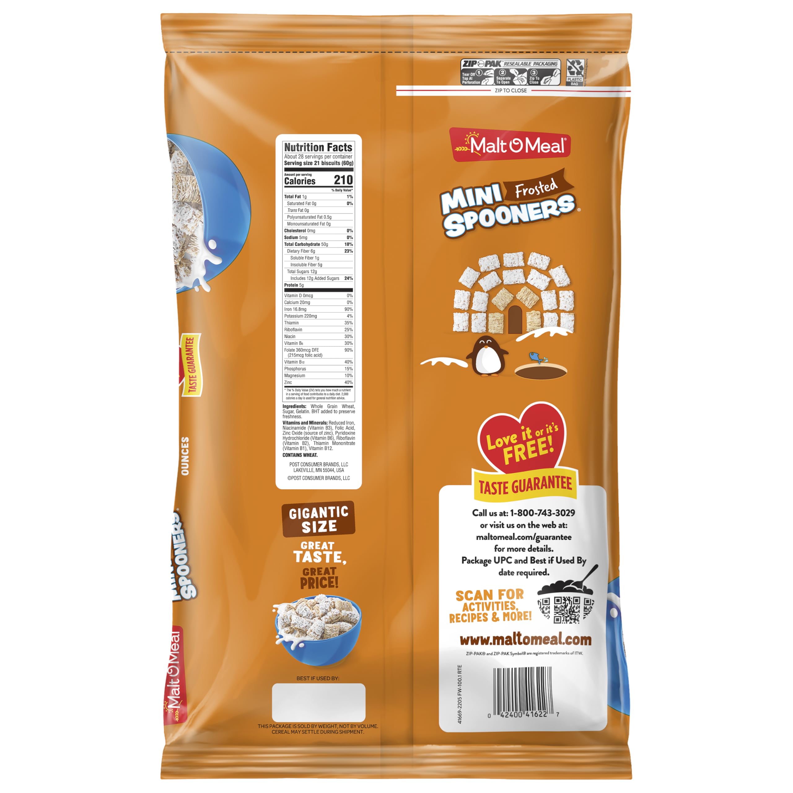 Malt-O-Meal Frosted Mini Spooners family serving ready for sharing