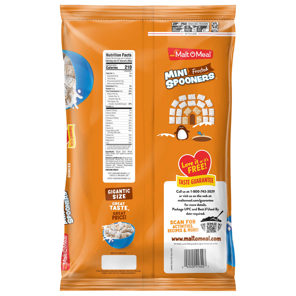 Malt-O-Meal Frosted Mini Spooners family serving ready for sharing