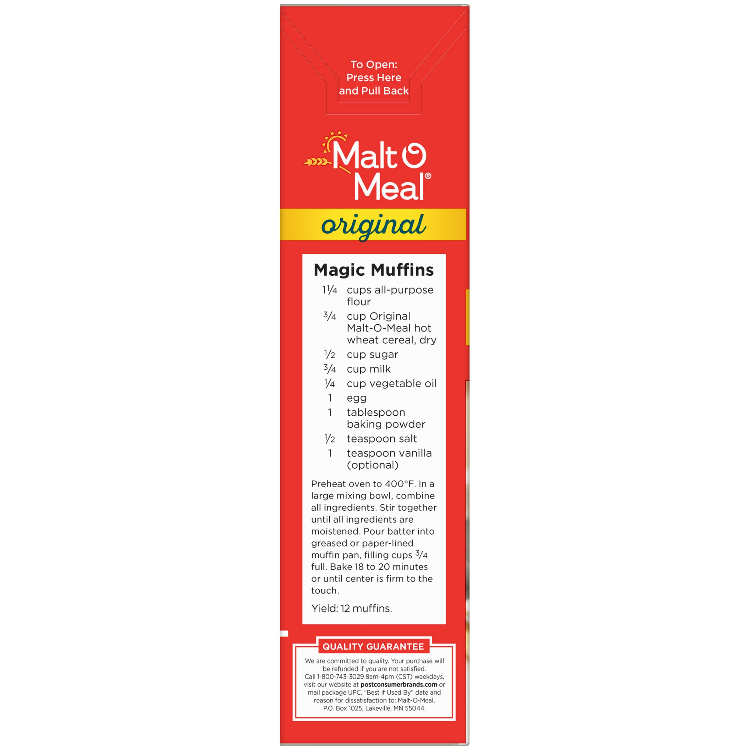 Malt-O-Meal varieties display invites tasting more flavors for future breakfasts.
