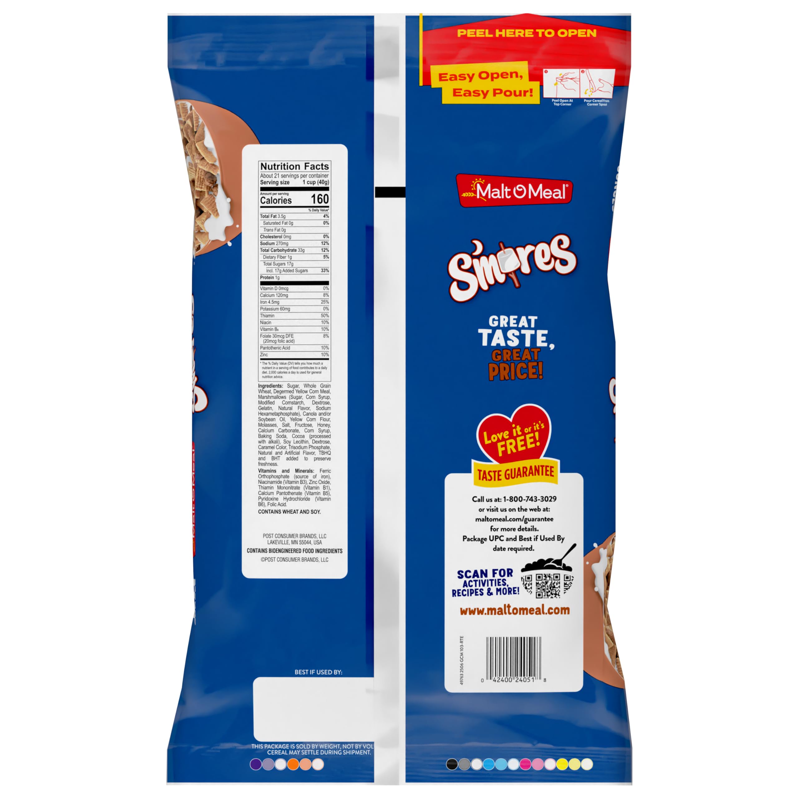 Dessert topping concept using Malt-O-Meal S'mores cereal on cupcakes or ice cream.