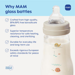 MAM 9oz bottle near bottle warmer for safe warming