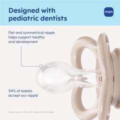MAM Air Pacifier manufactured in Europe with medical-grade silicone safety.