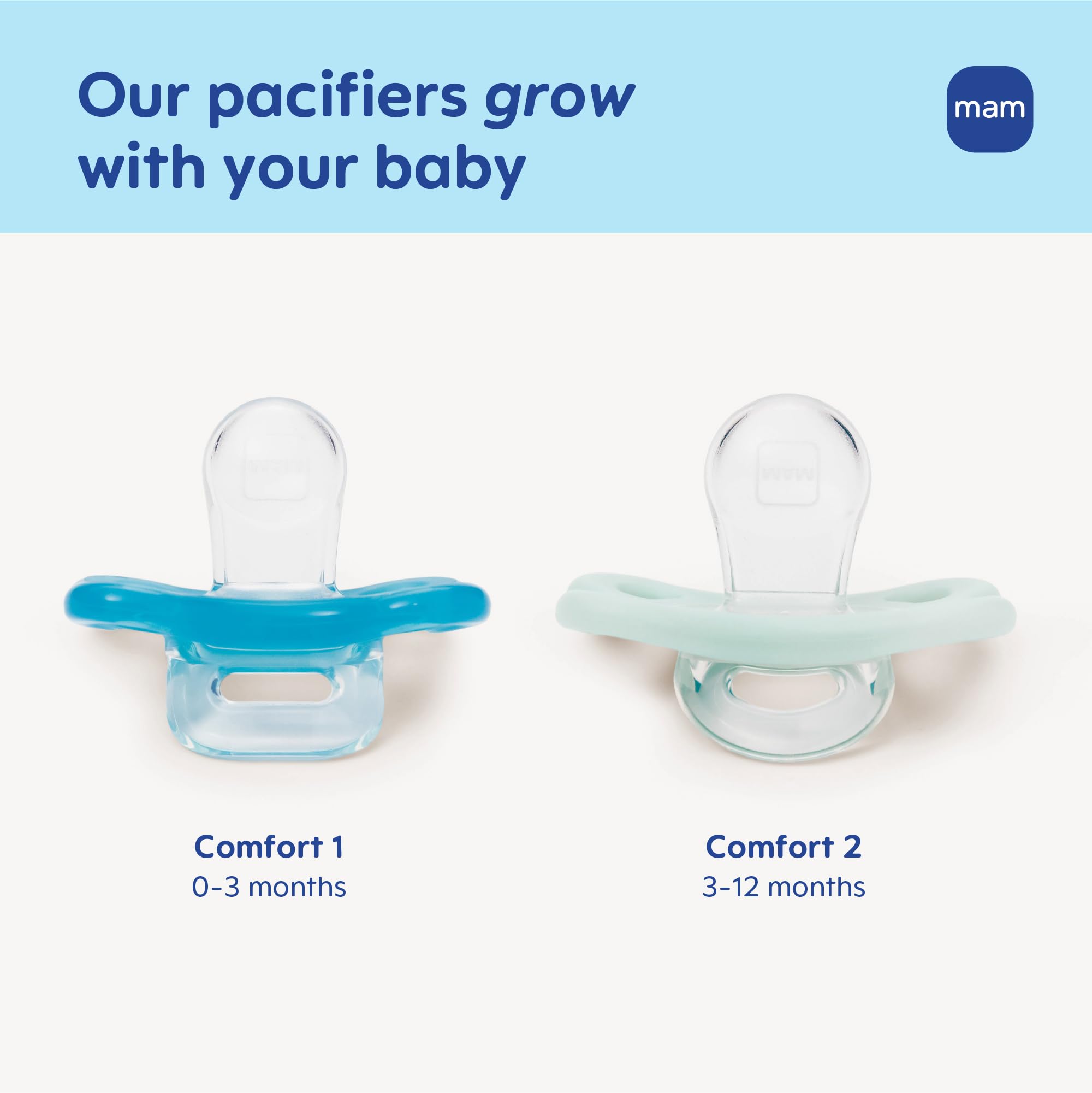 MAM Comfort lightweight one-piece silicone easy for tiny hands
