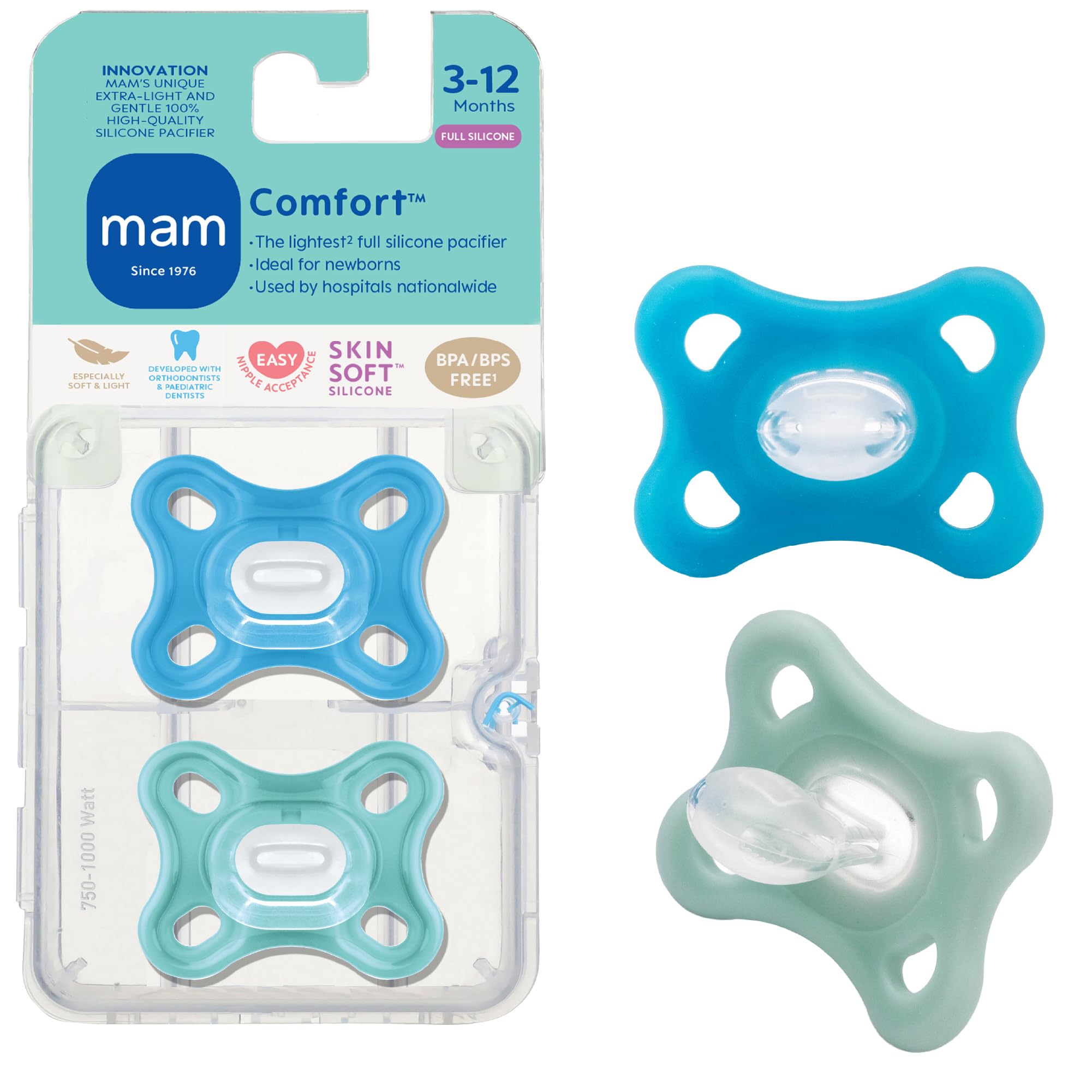 MAM Comfort pacifier nipple ultra-lightweight design supports natural sucking in newborns