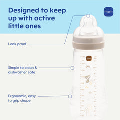 Close-up of anti-slip texture on MAM Easy Active for secure feeding.
