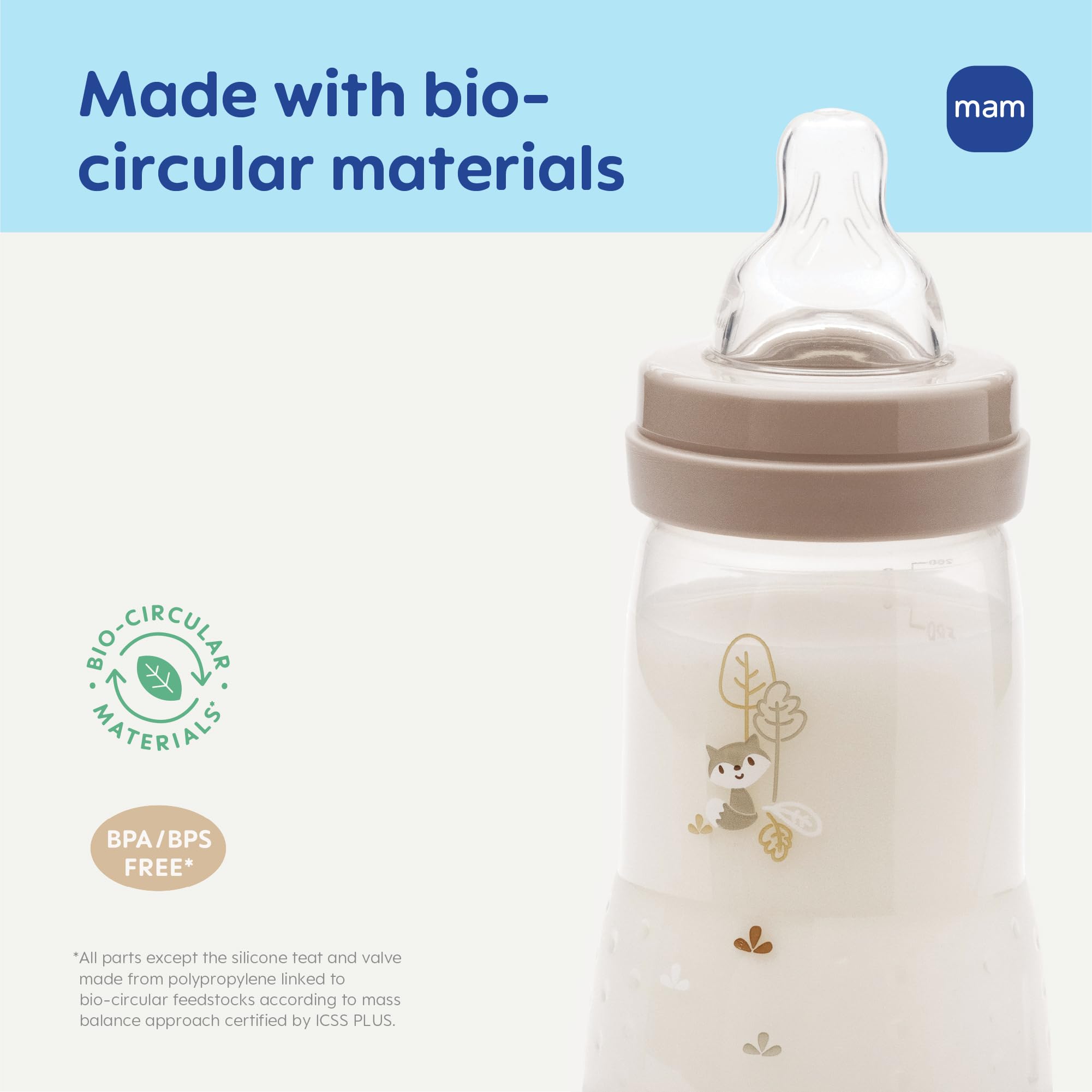 MAM Easy Start six-parts layout simplifies cleaning and assembly.
