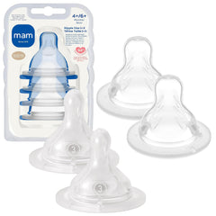 MAM fast-flow 3 nipple front view for steady feeding pace