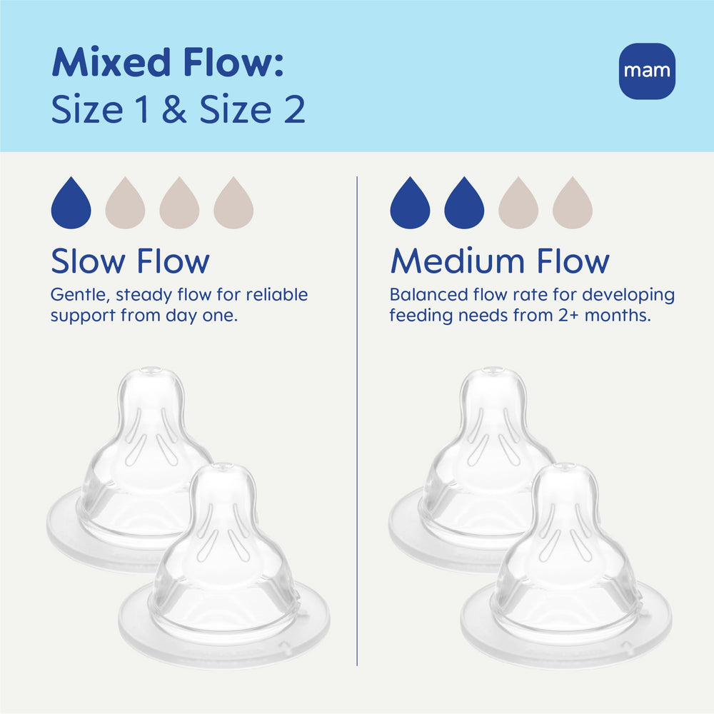 MAM SkinSoft silicone nipple with skin-like feel for easy acceptance
