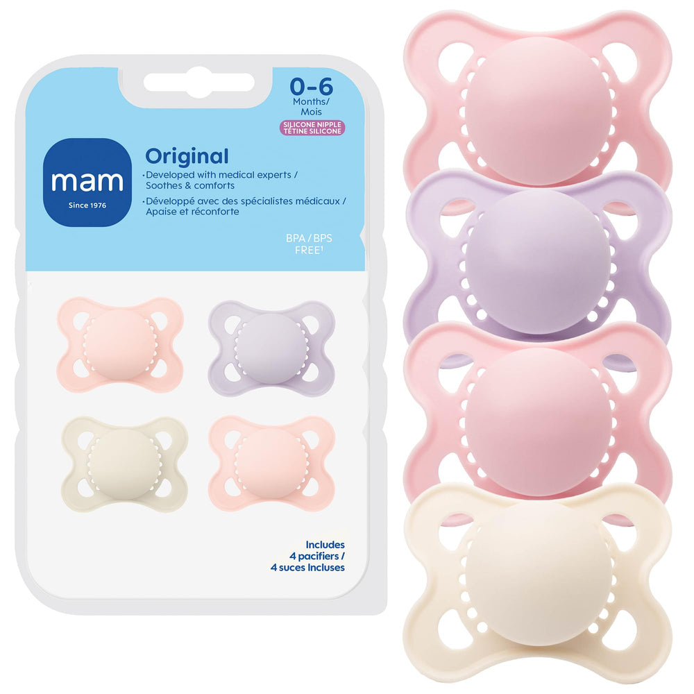 Mam Original Matte pacifier with soft silicone nipple for gentle soothing.