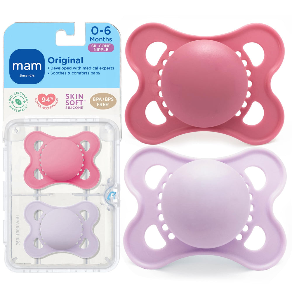 MAM Original Matte pacifier nipple in soft silicone for gentle latch and comfort