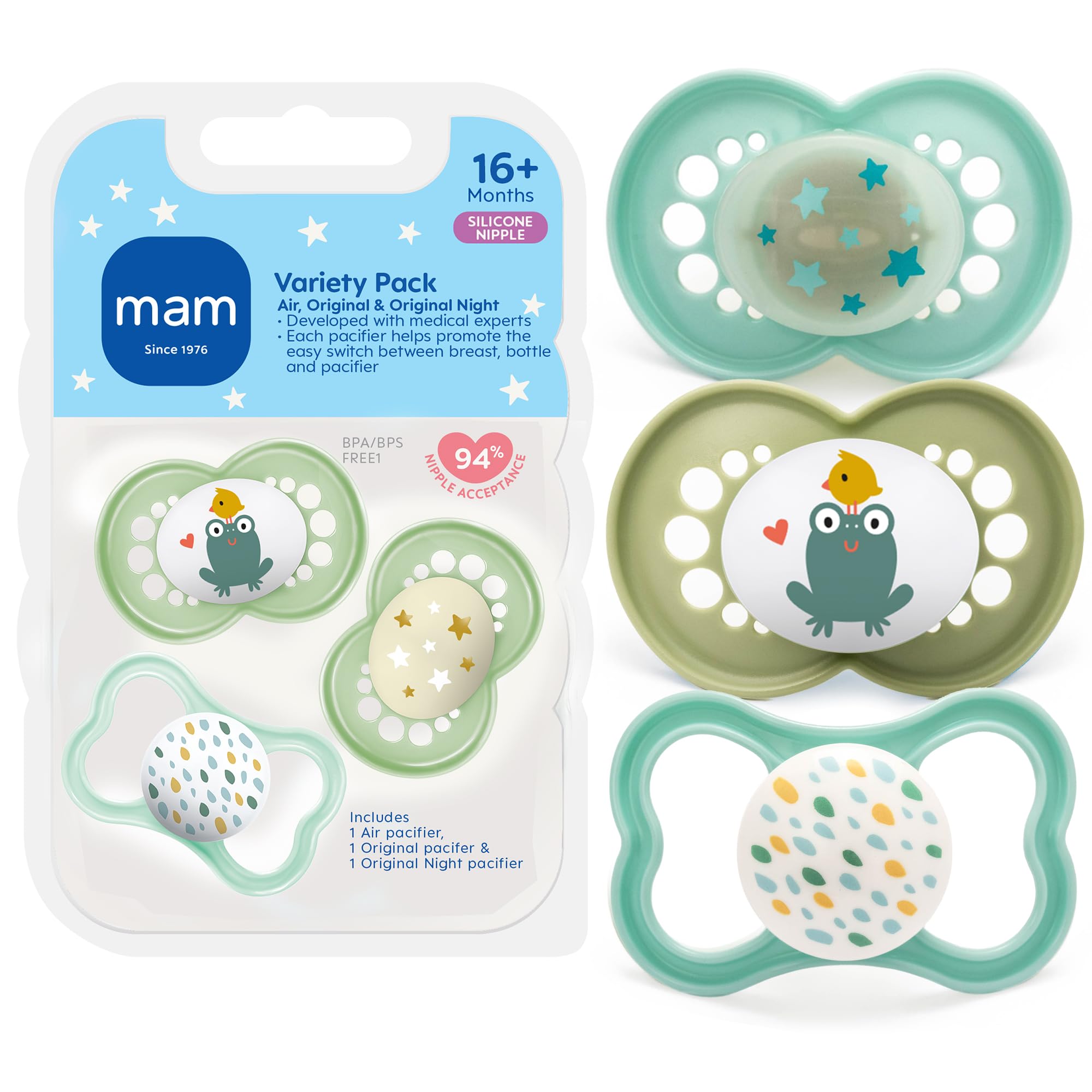 MAM Original pacifier for 16+ months with SkinSoft silicone for comfort