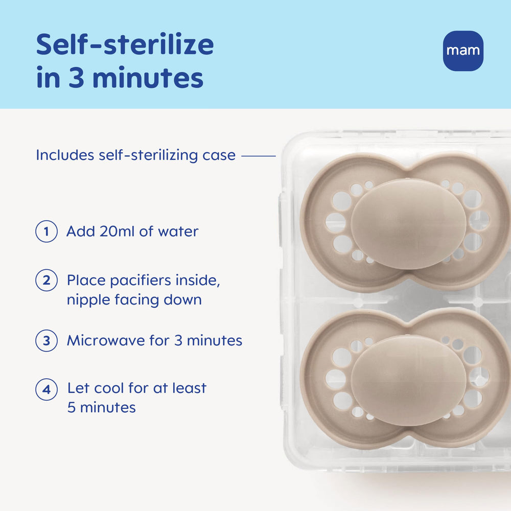MAM Original pacifier glow-in-the-dark helps you find it at night.