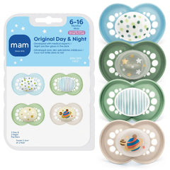 MAM Original pacifier with soft silicone nipple offers gentle soothing.