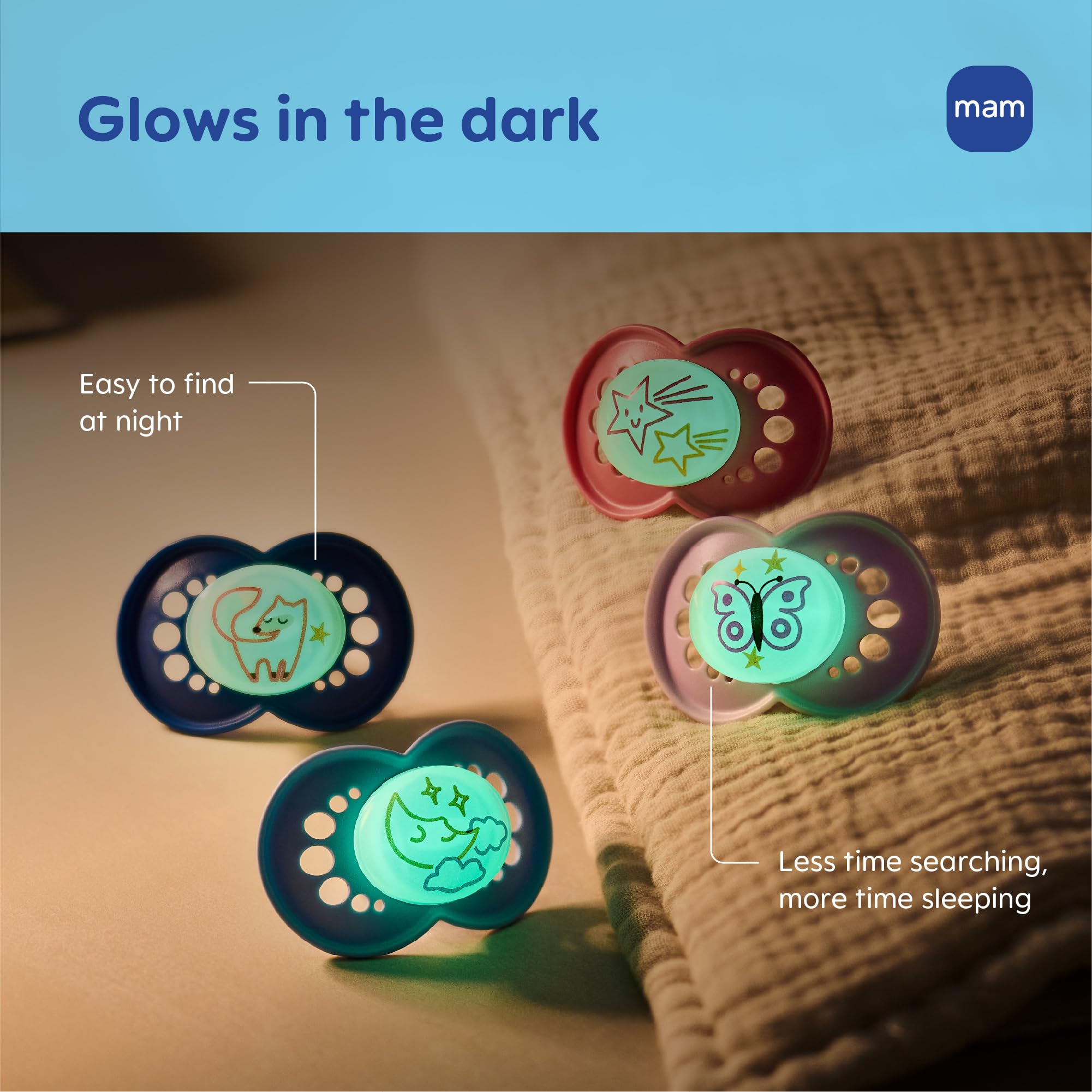 MAM Original pacifier comes with a sterilizer carry case for quick cleaning.