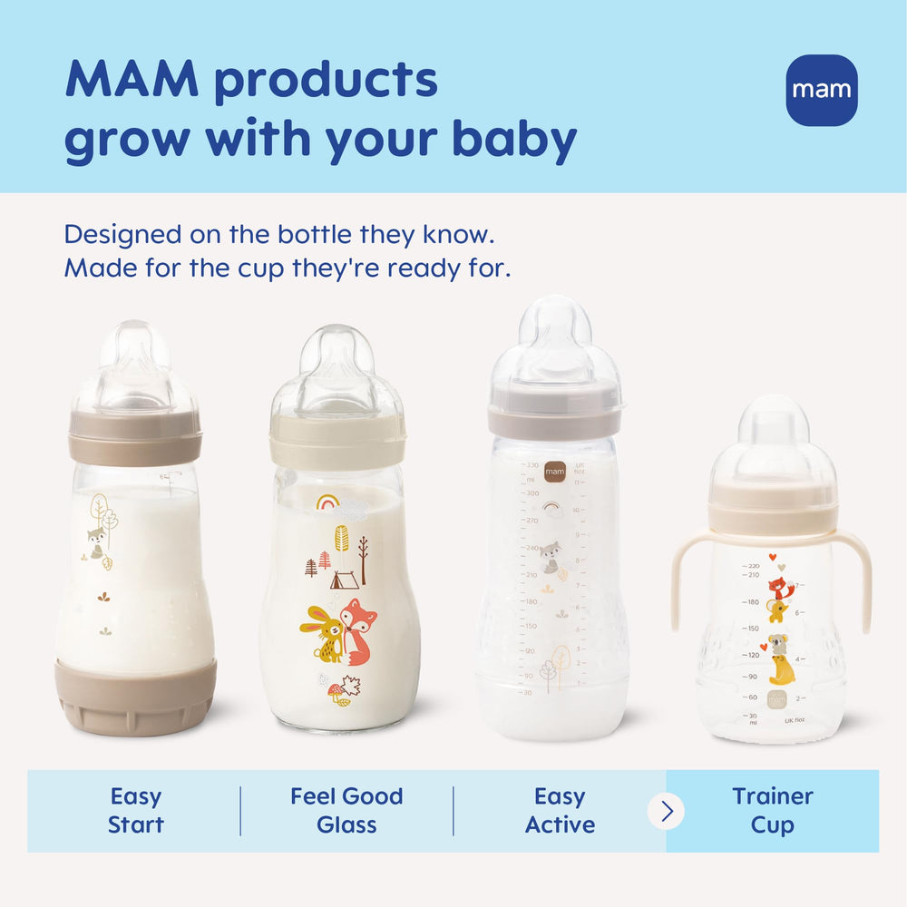 MAM Trainer + Sippy Cup integrated measuring scale for on-the-go portions