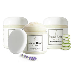 Mama Bear Oasis magnesium cream bottle for easy daily care.