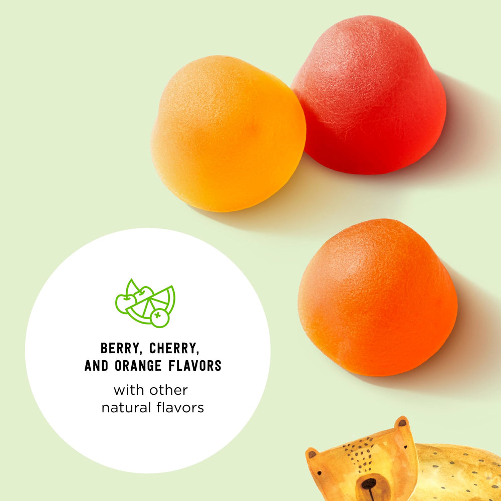 Mama Bear Organic Kids Multivitamin Gummies berry flavor image for daily nutrition