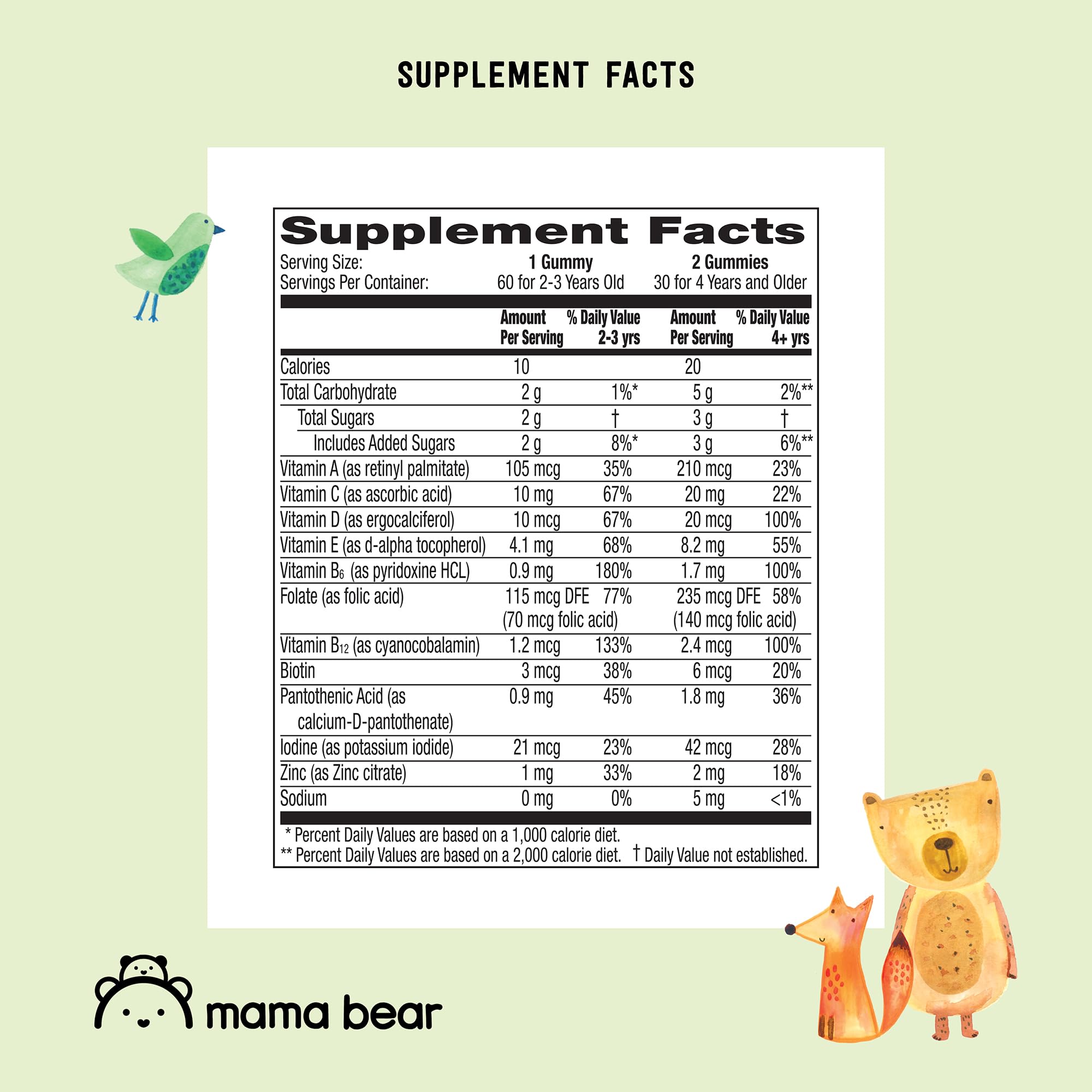 Mama Bear Organic Kids Multivitamin Gummies chewy texture for easy taking