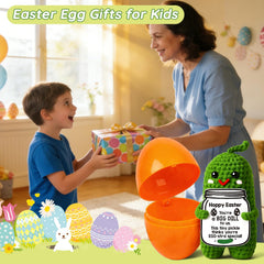 MAMAGIFTREE cute easter decor pickle plush for year-round gifting.