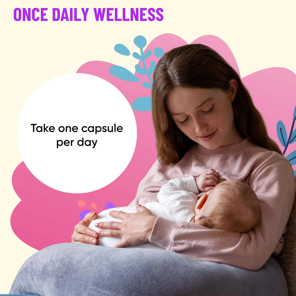 Packaging of Mama's Select Postnatal Vitamins reflecting simple at-home use