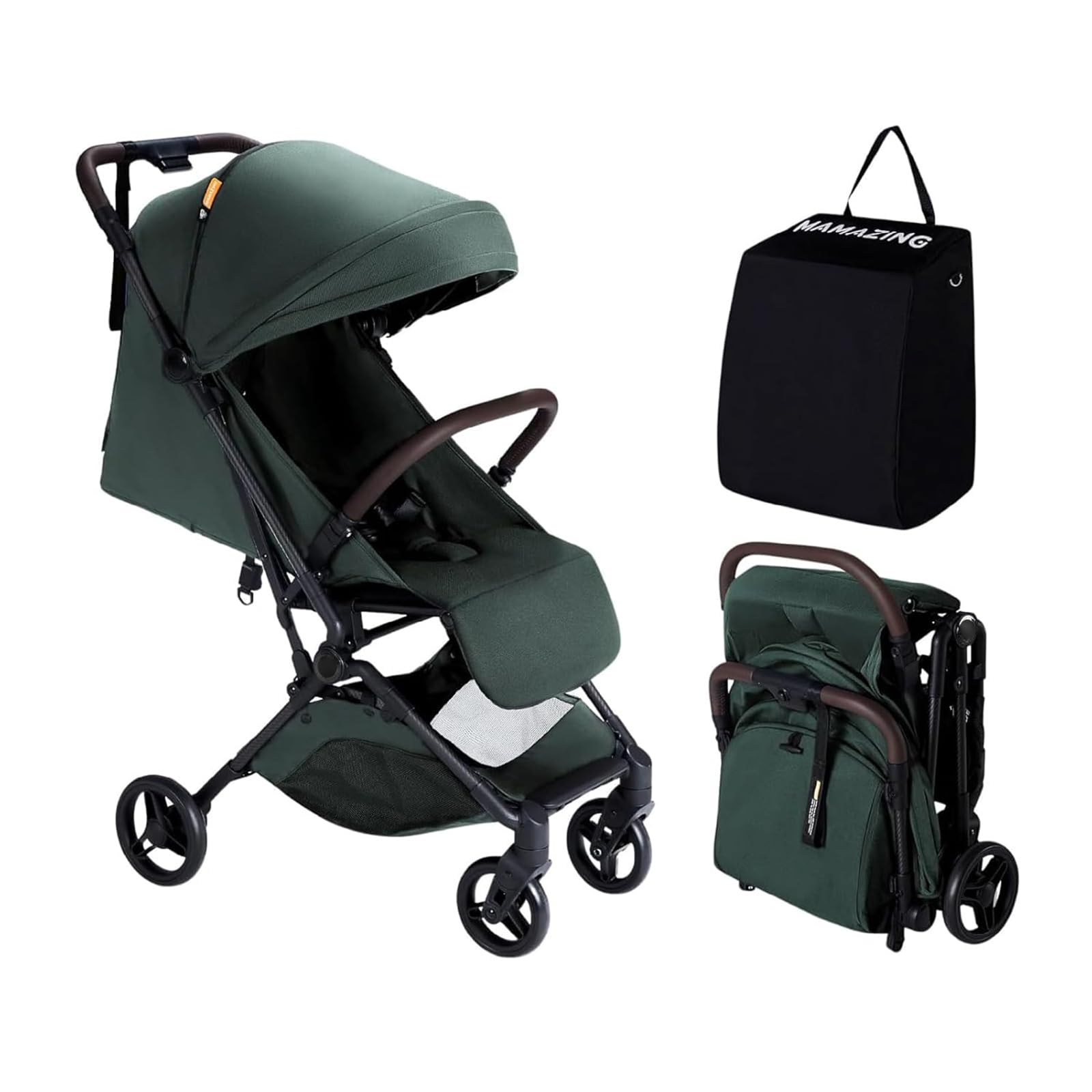 MAMAZING Ultra Air stroller with carbon frame and compact fold for easy travel