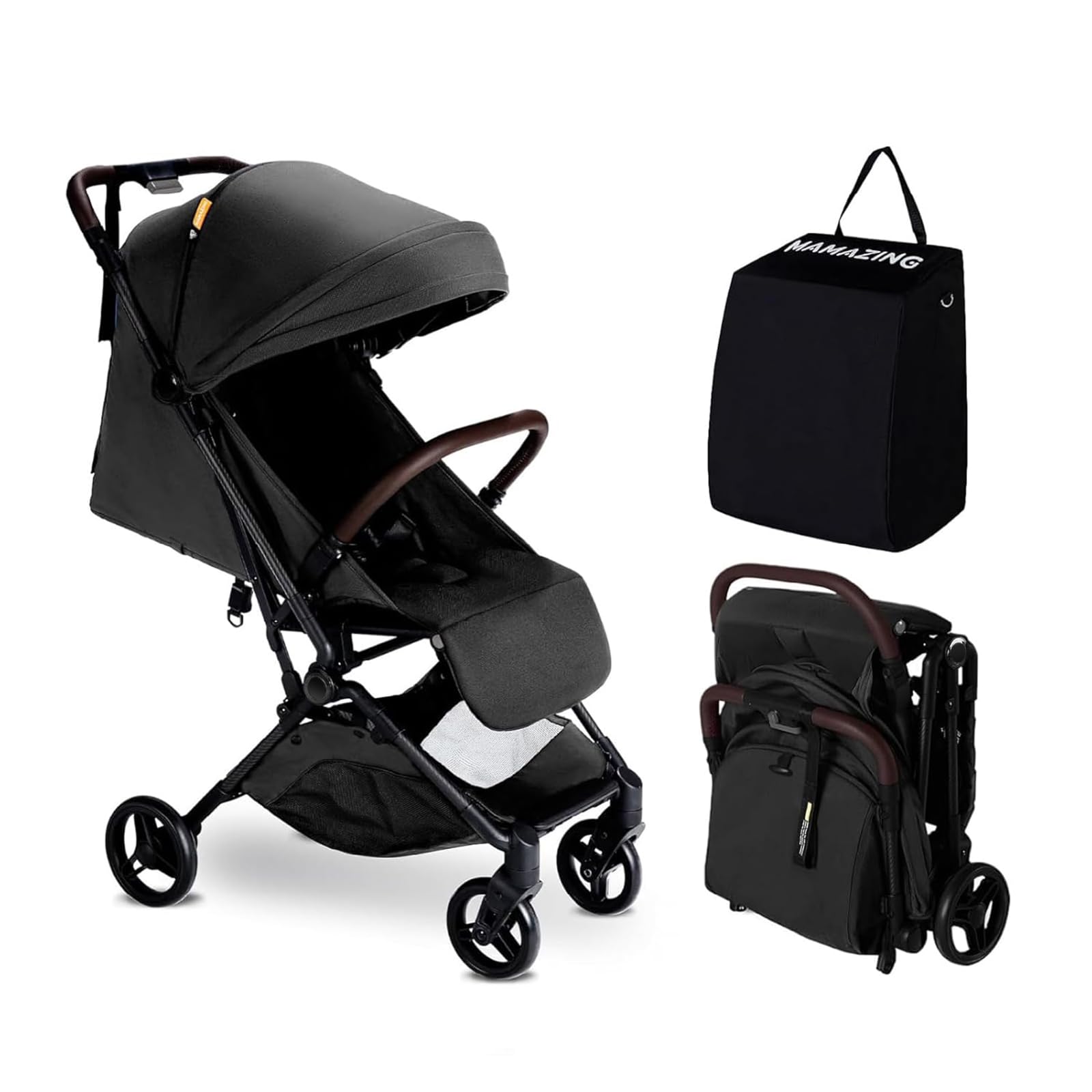 MAMAZING Ultra Air stroller folding action for easy travel and storage