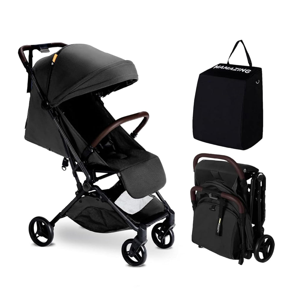 MAMAZING Ultra Air stroller folding action for easy travel and storage