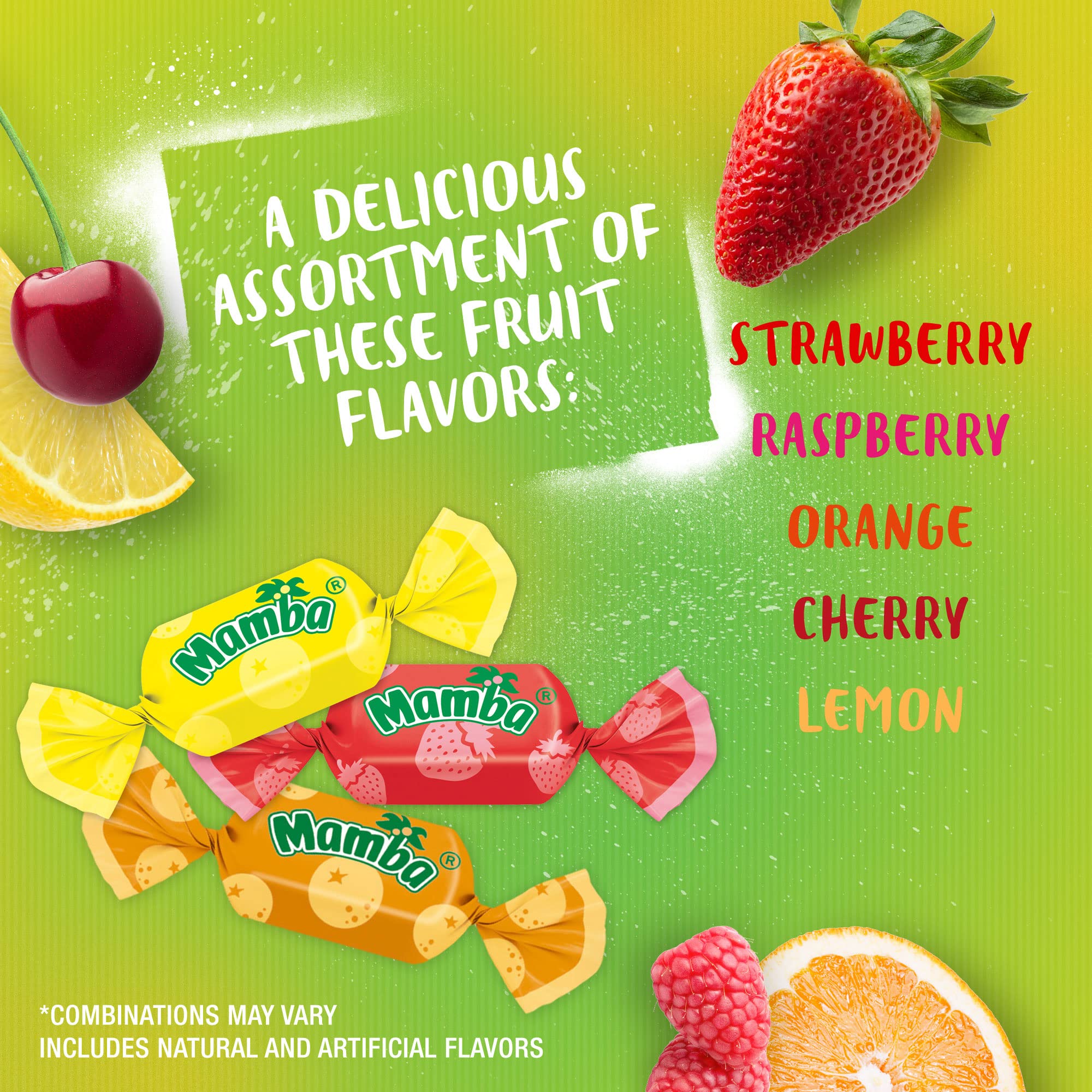 Mamba Fruit Chews individually wrapped pieces keep freshness for sharing
