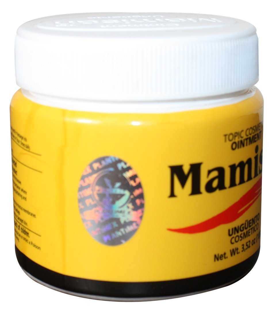 Mamisan ointment label lists ingredients and product origin.