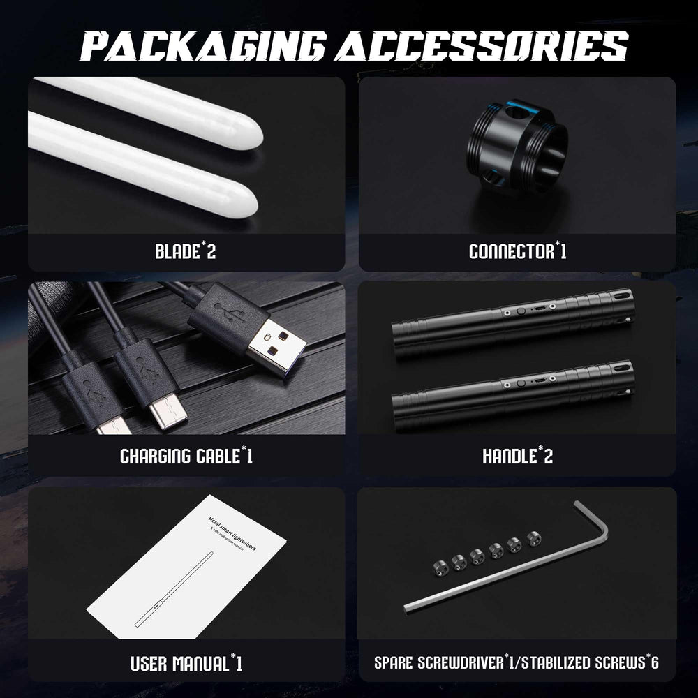 MAMXUAN lightsaber battery-included kit ready for immediate play.