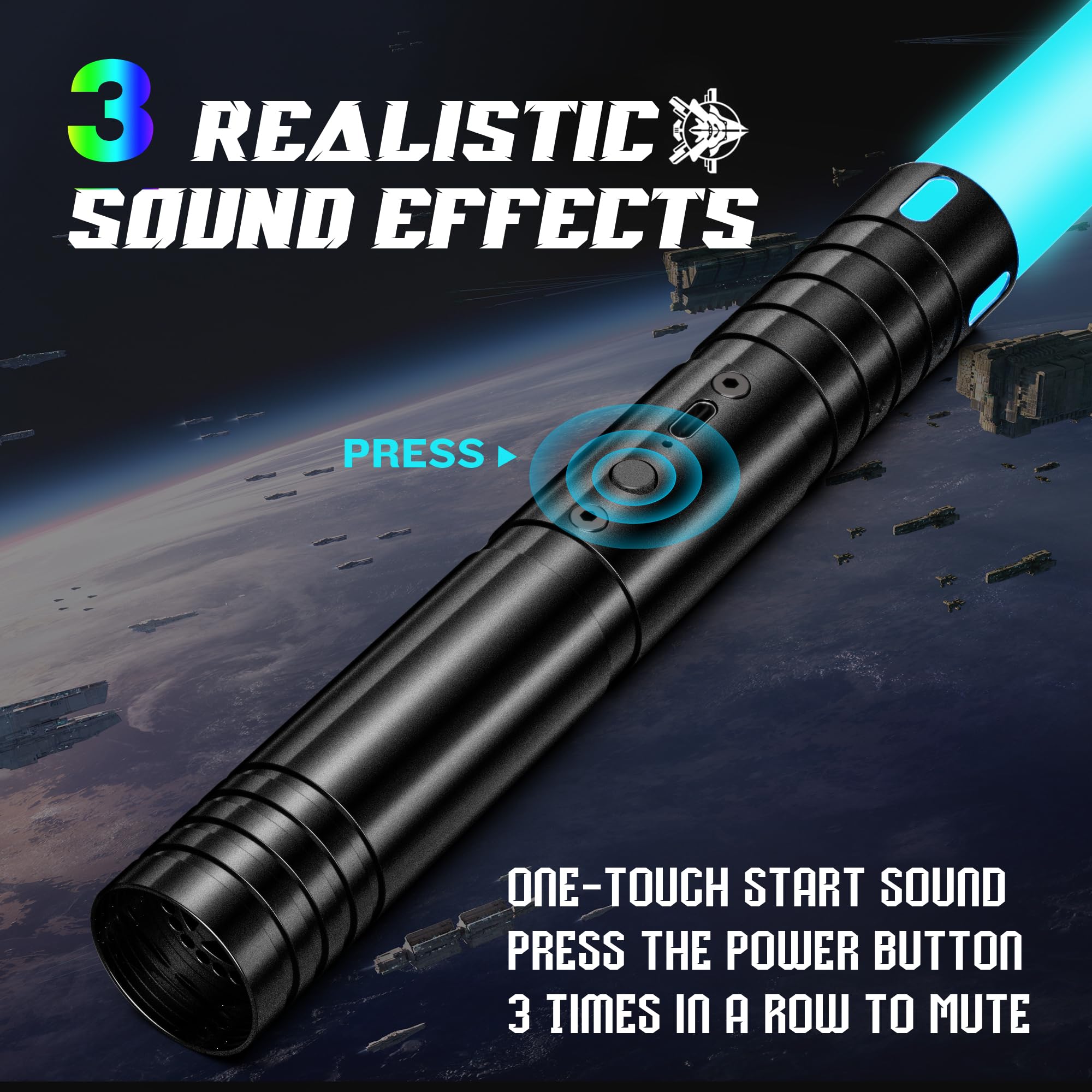 MAMXUAN lightsaber fx-sound and motion sensors for immersive battles.
