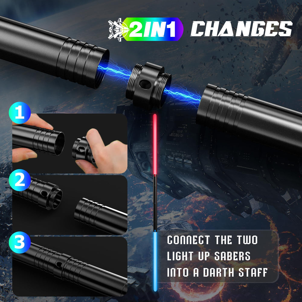 MAMXUAN lightsaber usb-rechargeable power for quick charging on the go.