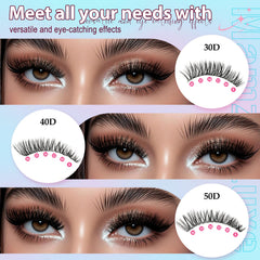 Mamzy Luxe six styles display offering natural to dramatic looks