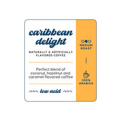 Manatee Gourmet Coffee Caribbean Delight medium-roast beans ready for grinding.