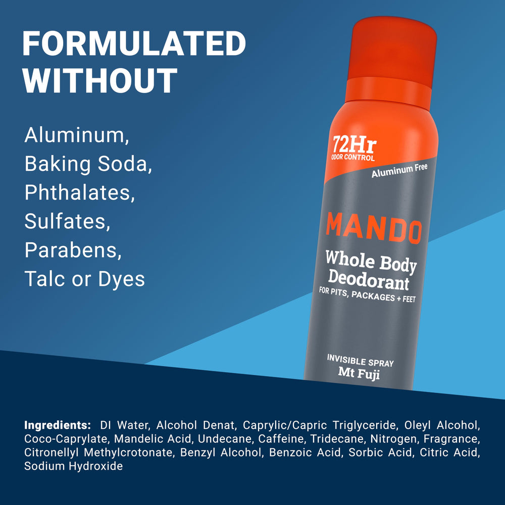 Mando 72-hour odor control label highlights extended freshness for daily use.