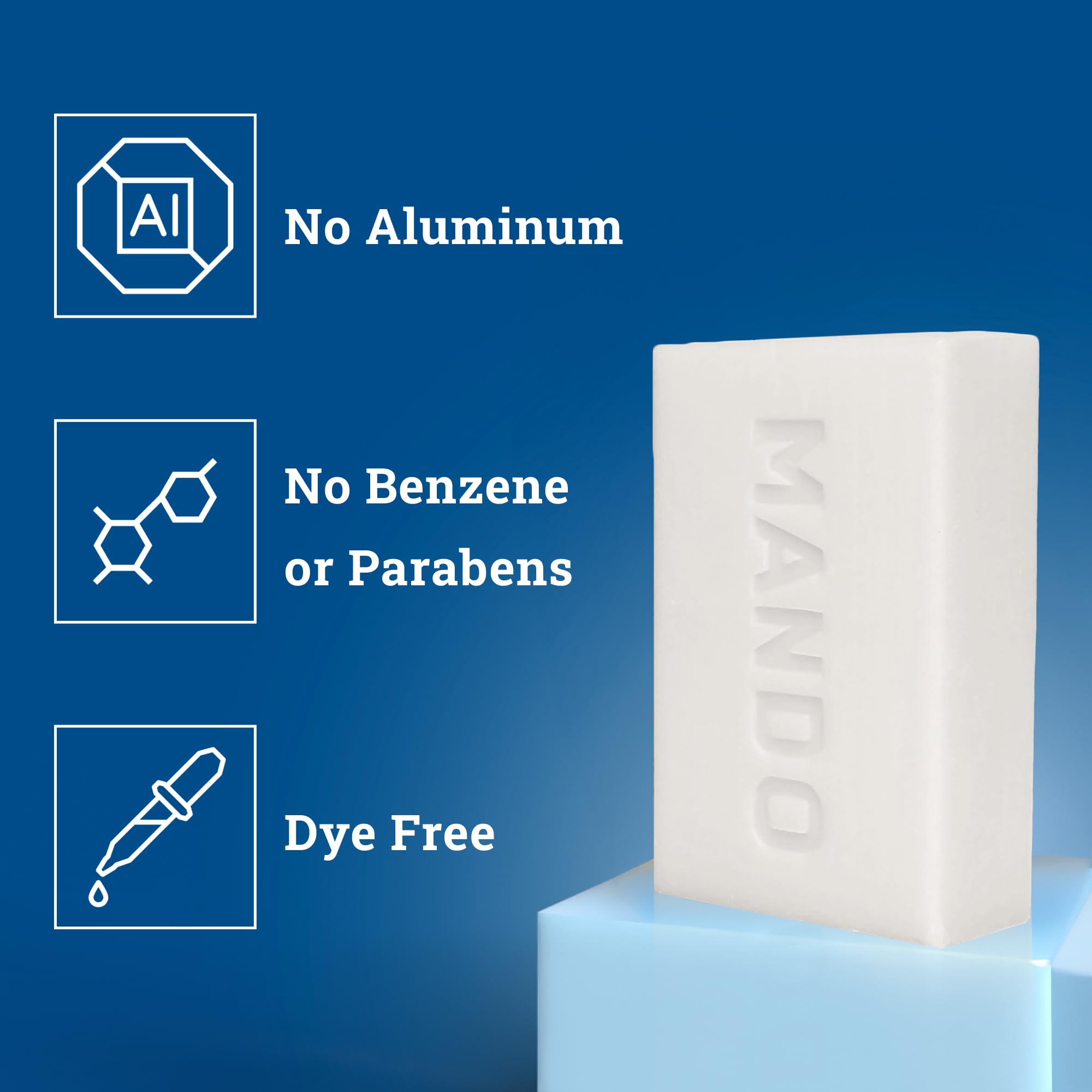 Mando Acidified Cleansing Bar lather demonstrates effective cleansing without drying skin.