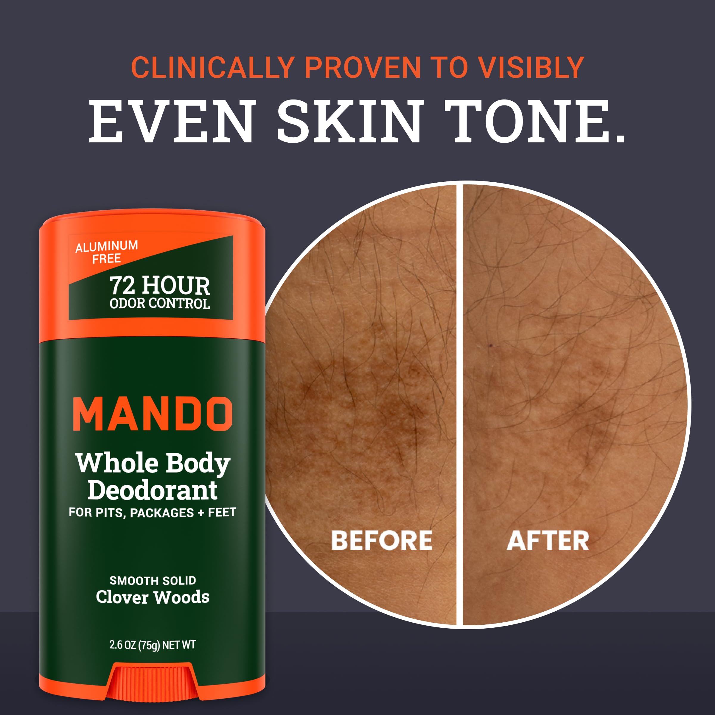 Mando packaging highlights aluminum-free and baking soda-free formula