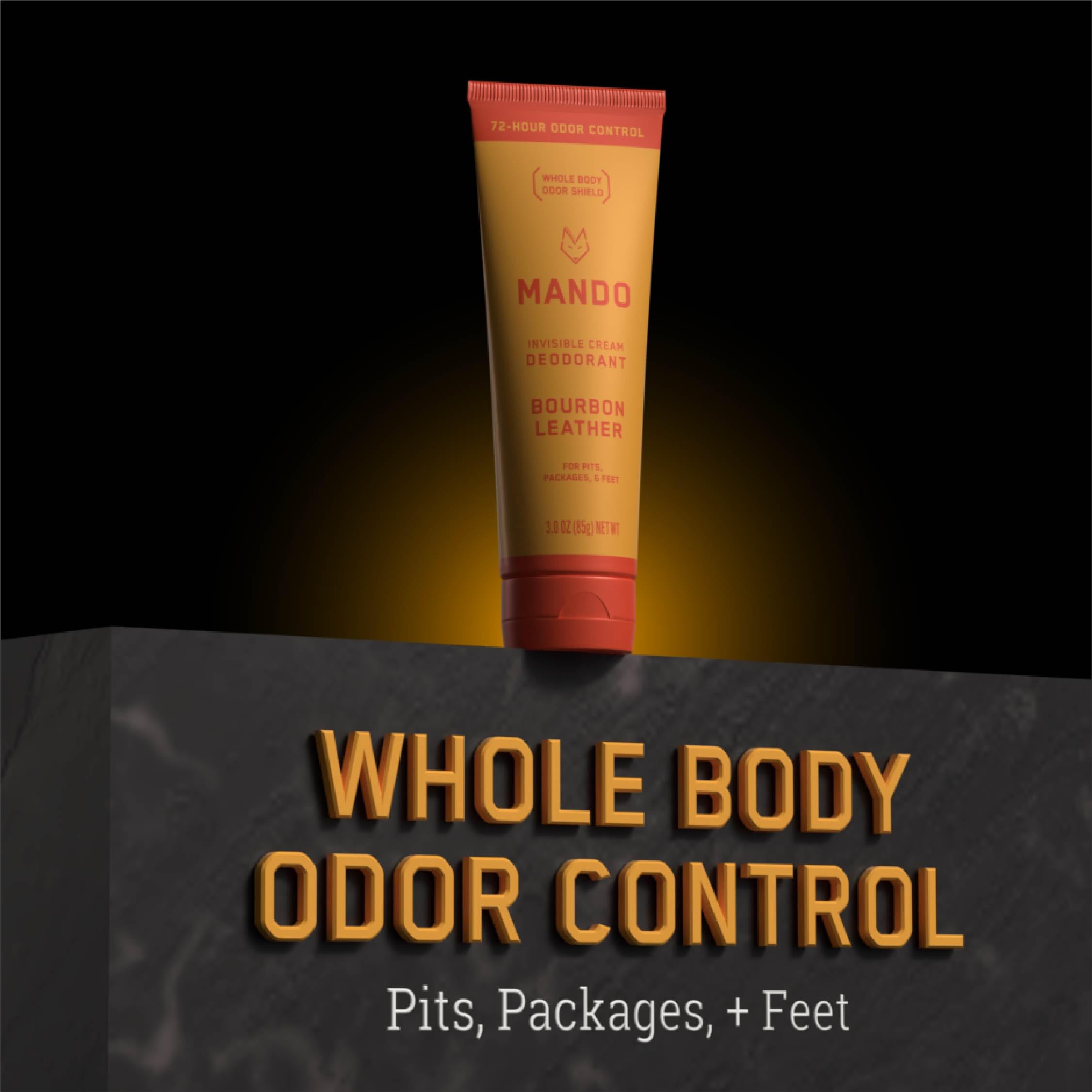 Mando baking soda-free formula emphasizes gentle protection for sensitive skin
