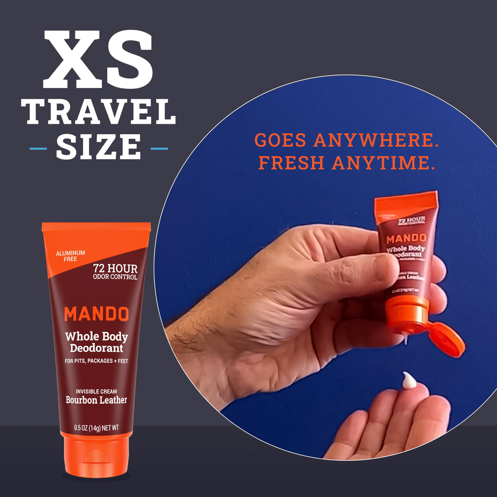 Mando bourbon leather pack of 2 shown for convenient travel and daily use.