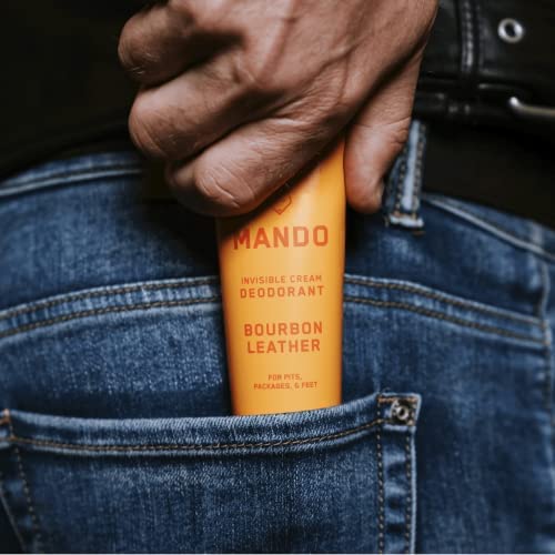 Mando bourbon leather scent tube shown for masculine, lasting aroma