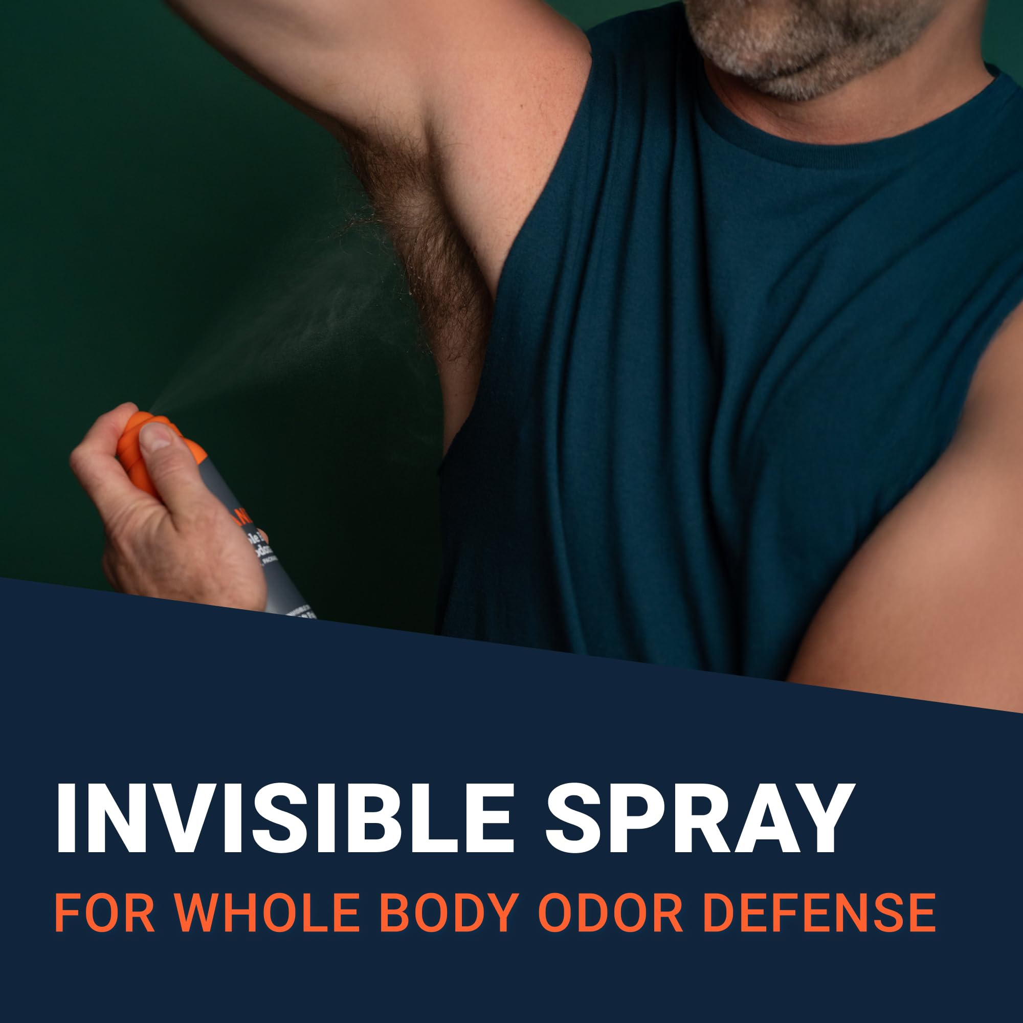 Mando Bourbon Leather application on underarms shows quick odor prevention.