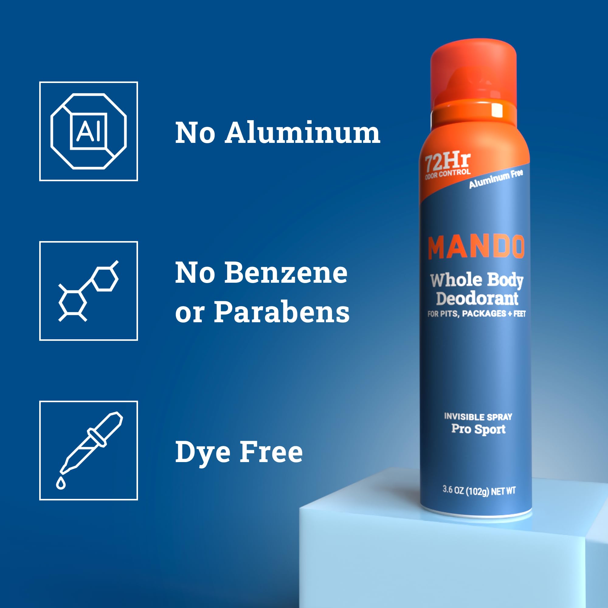 Mando Pro Sport nozzle close-up for smooth spray delivery.