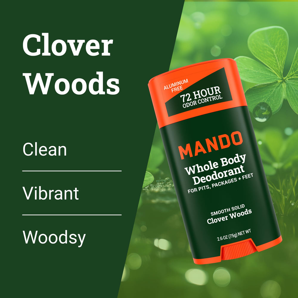 Close-up of Mando box showing 72-hour odor control claim