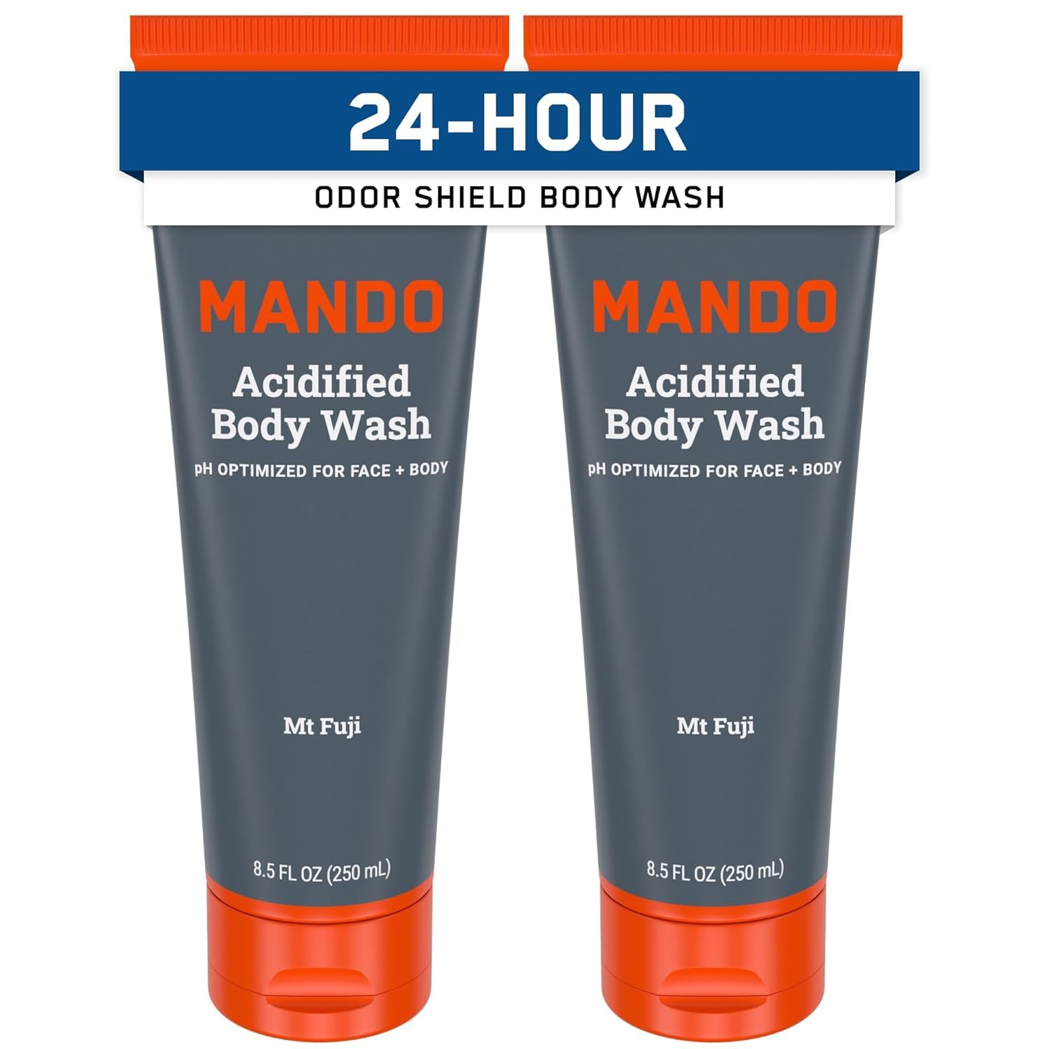 Mando Odor Shield Body Wash bottle with Mt Fuji scent for long-lasting freshness