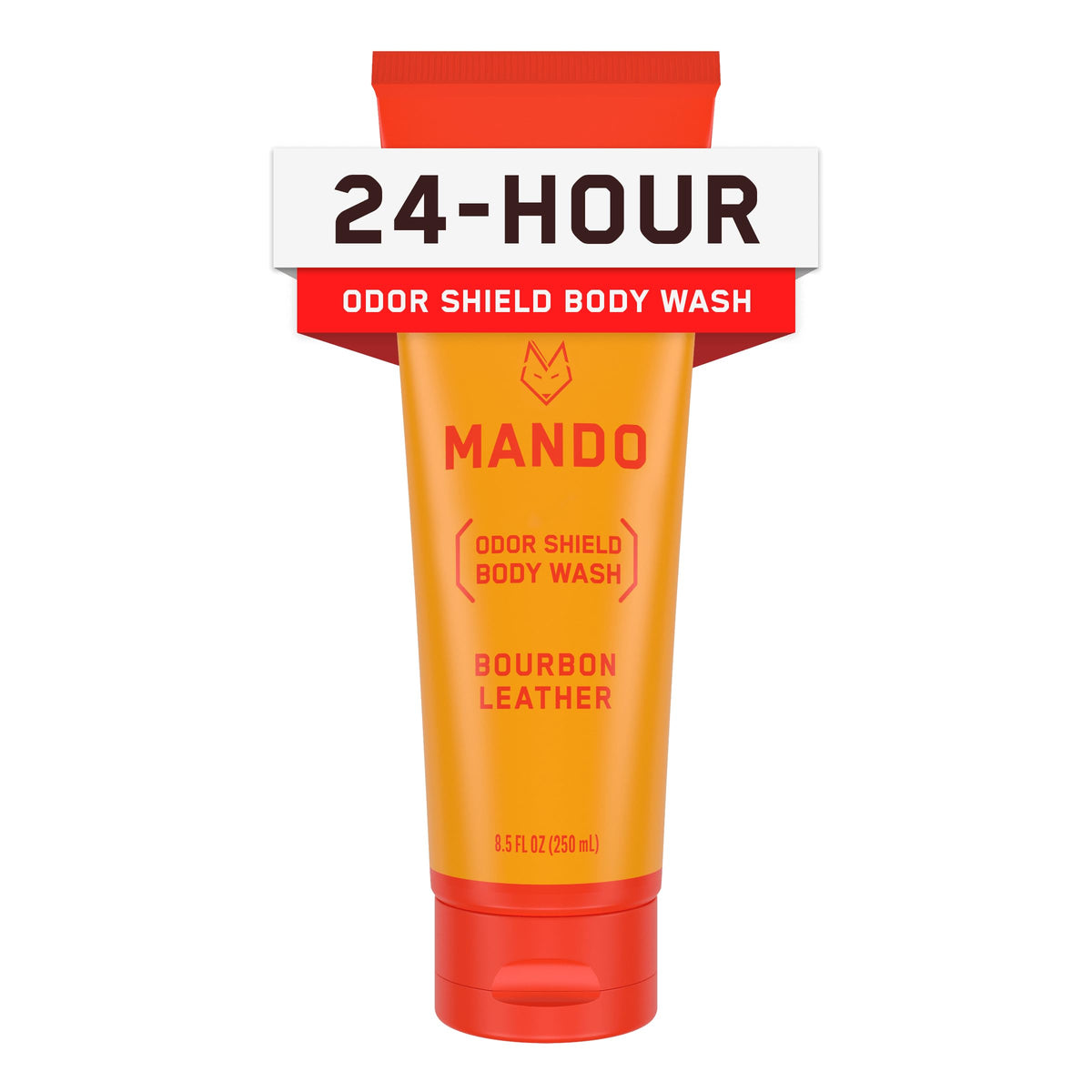 Mando Odor Shield bottle pour signaling odor-control during shower time