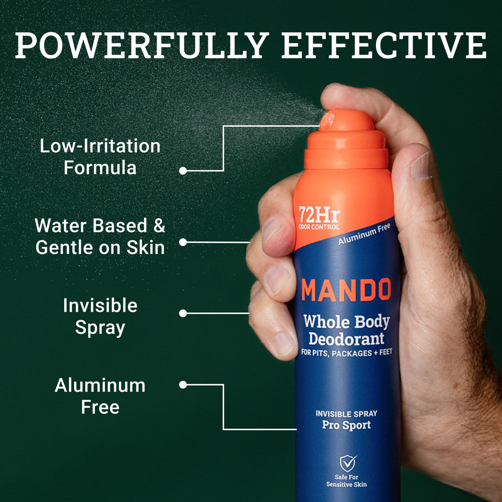 Mando Pro Sport can angled for top view, ready for use.