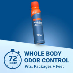 Mando Pro Sport can in hands for easy application and freshness.
