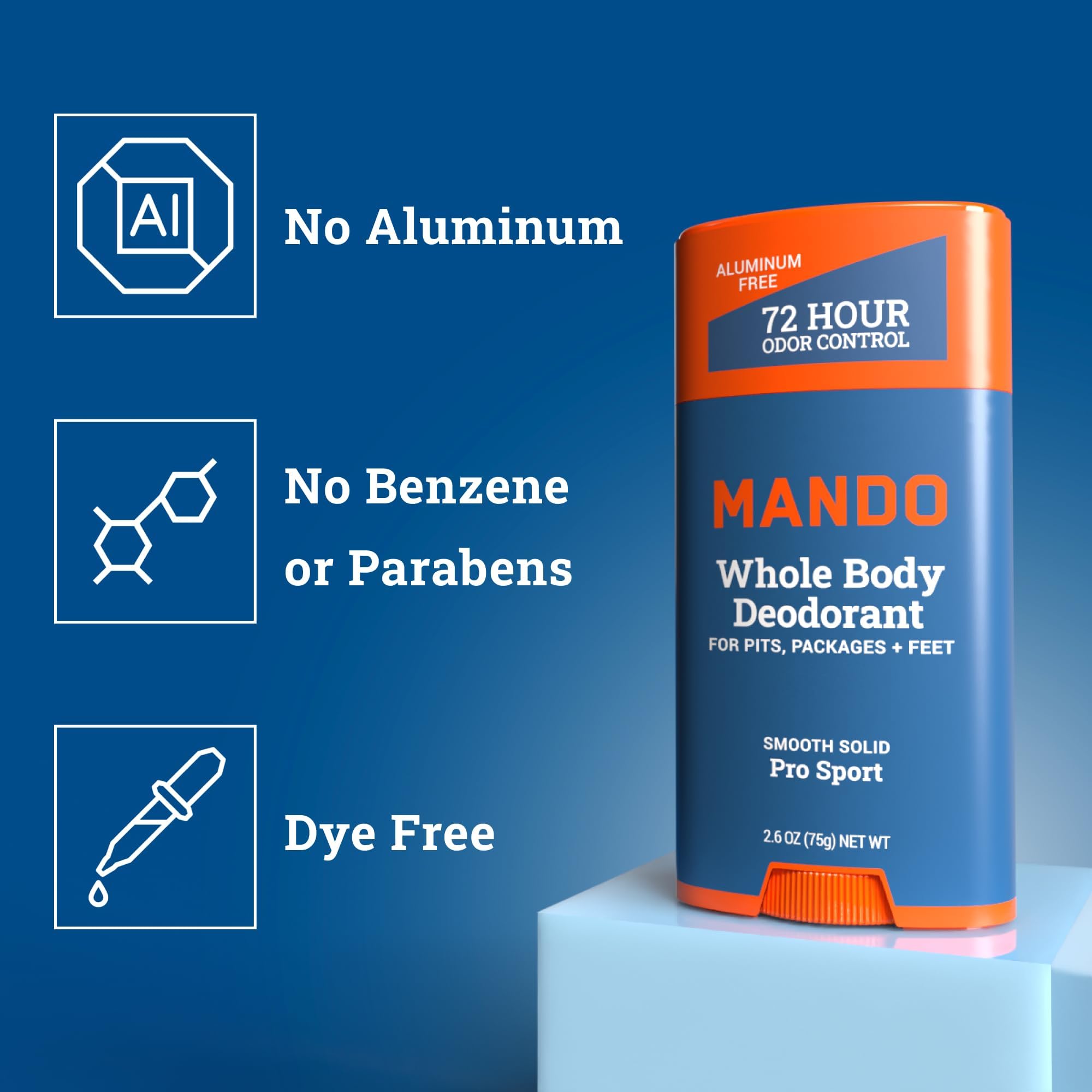 Mando Pro Sport stick application close-up demonstrating smooth glide