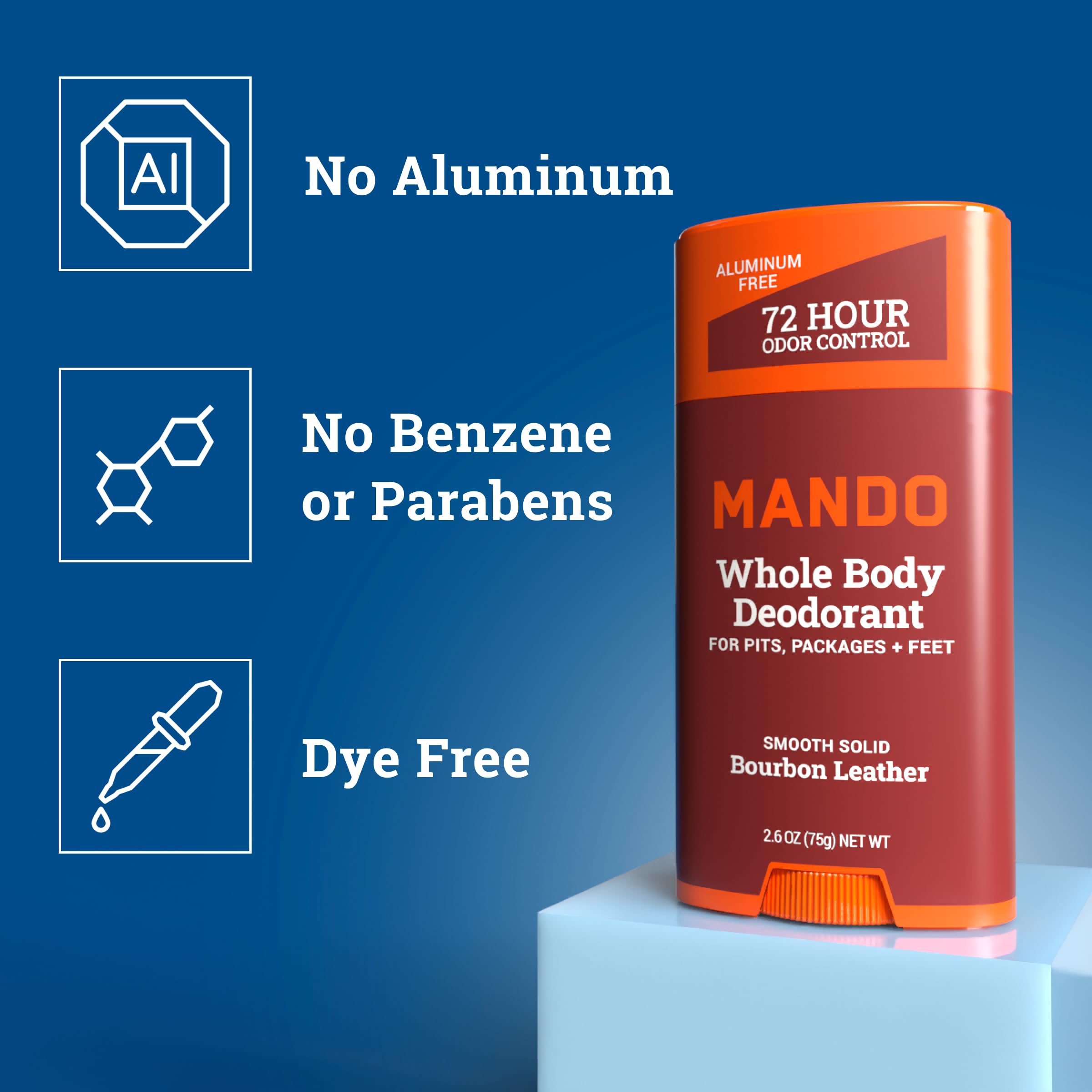 Mando smooth-solid application glide showing easy, mess-free use.