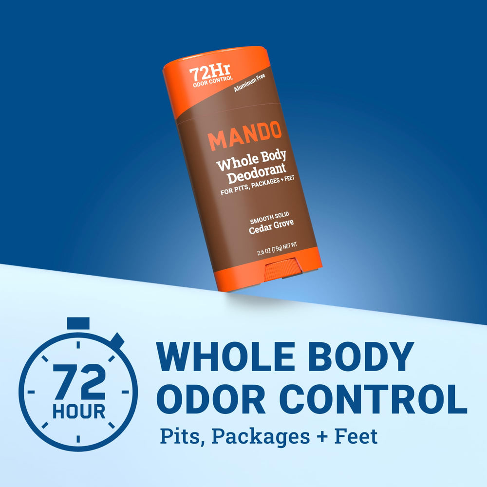 Mando two-pack Cedar Grove deodorant sticks for convenient storage and use
